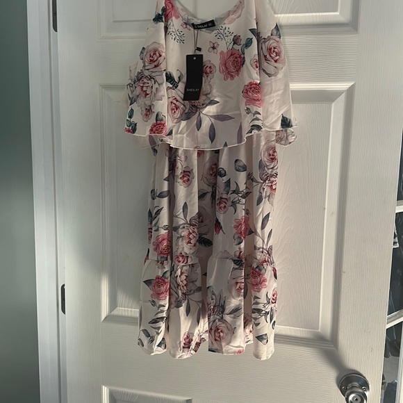 Sheilay summer dress beige and pink XL - Picture 3 of 10